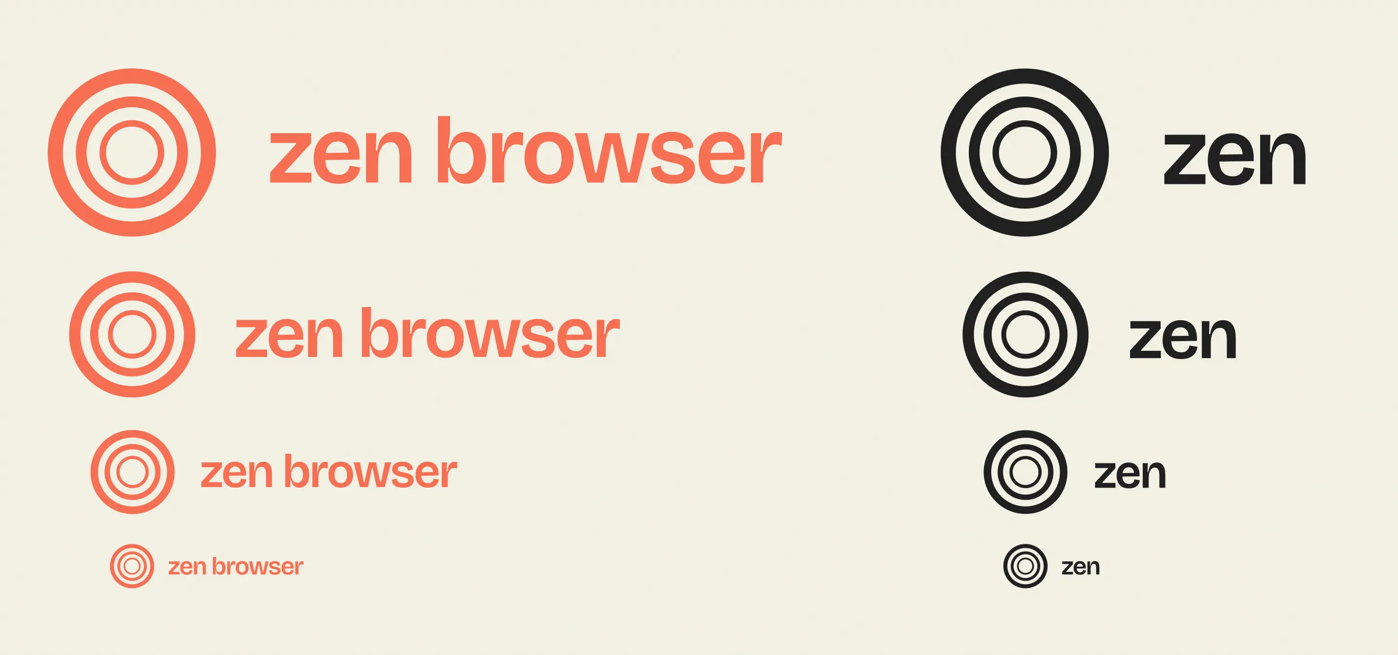 Logotype in different scales.